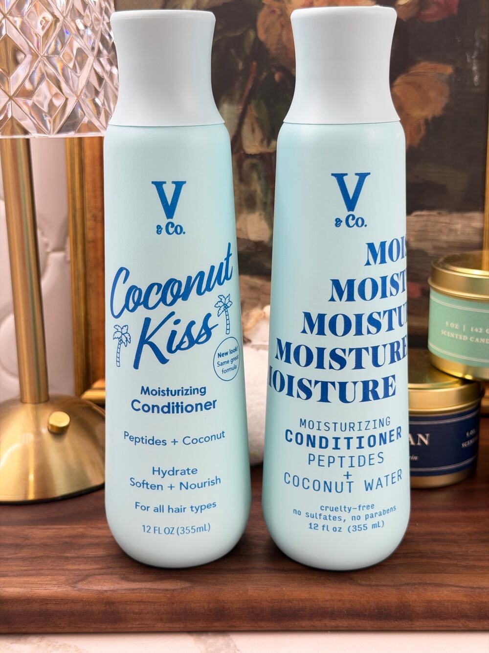 V&Co. Beauty Coconut Kiss Moisturizing Conditioner 12 oz - Pack of 2 (New)